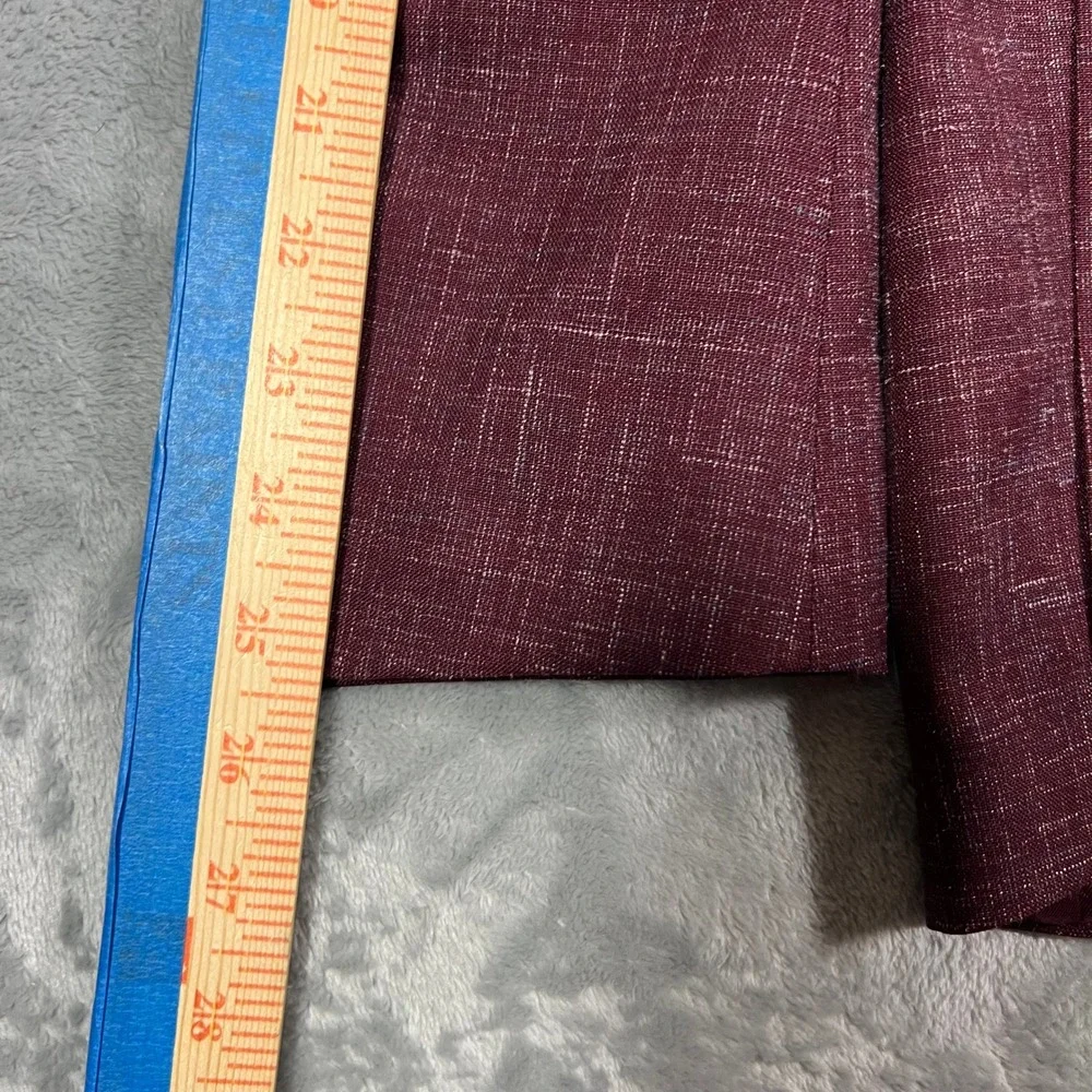 Lubiam Blazer Mens 50L Burgundy NWT Wool‎ Flax Vitale Barberis Canonico Italy